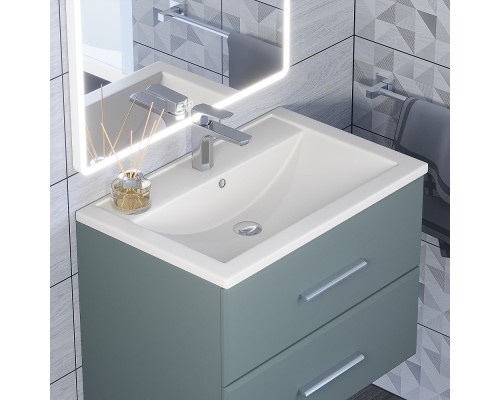 Раковина для ванной кварцевая Uperwood Foster Quartz 70х45,5х17,5, белая матовая, жасмин