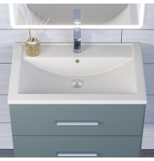Раковина для ванной кварцевая Uperwood Foster Quartz 70х45,5х17,5, белая матовая, жасмин