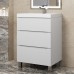 Тумба под раковину 60 см, Uperwood Tanos, напольная, белая, 3 ящика