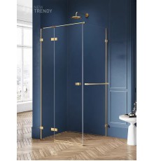 Душевое ограждение NEW TRENDY AVEXA GOLD BRUSHED L 120x90x200 золото