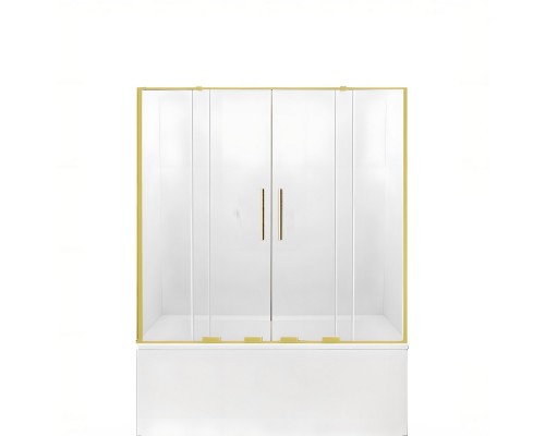Шторка для ванны NEW TRENDY SMART LIGHT GOLD 130x150 светлое золото