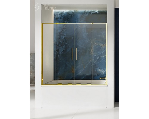 Шторка для ванны NEW TRENDY SMART LIGHT GOLD 130x150 светлое золото