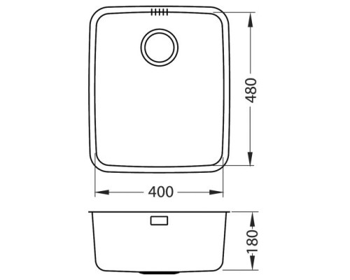 Кухонная мойка Alveus Luno 40 SAT 90 FI 480x400 1129252 Сатинированная сталь