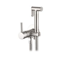 Комплект гигиенического душа AQG TAUS со смесителем, никель сатин