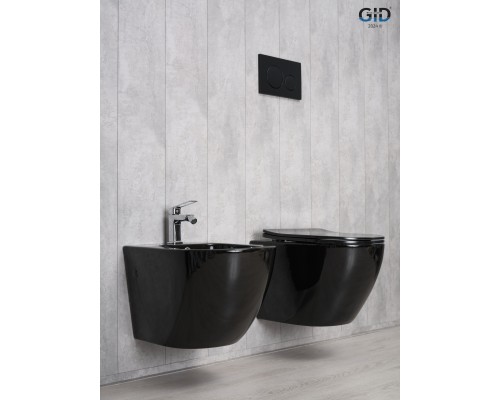 Безободковый подвесной унитаз Gid Tr2198-18 62204y с прочной крышкой-микролифт