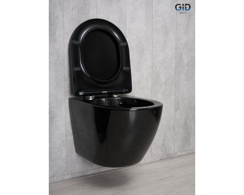 Безободковый подвесной унитаз Gid Tr2198-18 62204y с прочной крышкой-микролифт