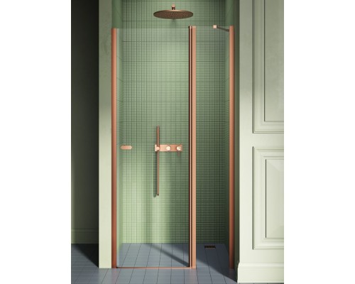 Дверь в нишу NEW TRENDY NEW SOLEO COPPER BRUSHED 110x195 брашированная медь