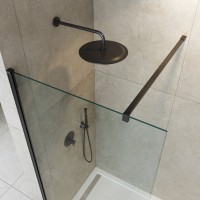 Душевая перегородка Cezares Liberta 125 LIBERTA-L-1-125-120-C-NERO профиль Черный матовый стекло прозрачное