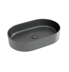 Чаша накладная овальная Ceramica Nova Element 60x38 Темный Антрацит Матовый