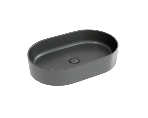 Чаша накладная овальная Ceramica Nova Element 60x38 Темный Антрацит Матовый