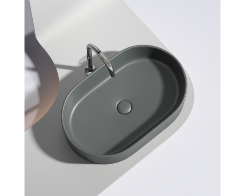 Чаша накладная овальная Ceramica Nova Element 60x38 Темный Антрацит Матовый