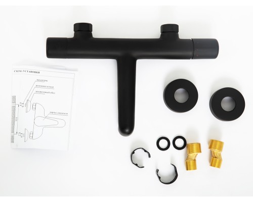 Смеситель для ванны BelBagno Uno UNO-VASM-NERO Черный матовый