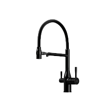 Смеситель для кухни SANCOS Garda SC4009MB с подключением фильтра для воды, матовый черный