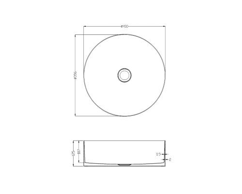 Раковина ALTROBAGNO Луна (Luna) 001004 BrAn из нержавеющей стали