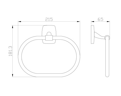 Кольцо для полотенец Wonzon&Woghand, Хром