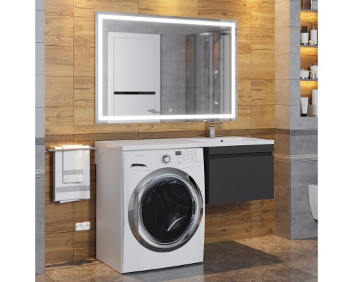 Тумба под стиральную машину подвесная Uperwood Magenta 45х50х55 см, черная