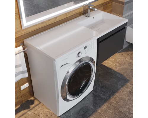 Тумба под стиральную машину подвесная Uperwood Magenta 45х50х55 см, черная