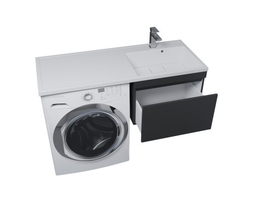 Тумба под стиральную машину подвесная Uperwood Magenta 55х50х55 см, черная