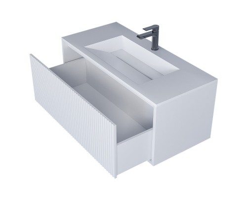 Тумба с раковиной 100 см, Uperwood Next Premium, белая, 1 ящик