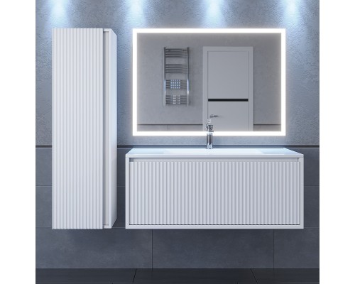 Тумба с раковиной 100 см, Uperwood Next Premium, белая, 1 ящик