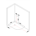 Душевая кабина Taliente 120x80x215, асимметричная, левая, мат.стекло, белые задн.стенки