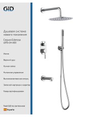 Душевой комплект встраиваемый Gid Edessa L070-CH-VD3