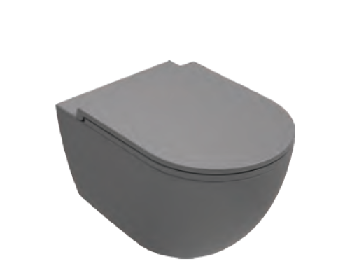 Унитаз ISVEA VEA Rondo подвесной 365x510x400 серый камень матовый 10VA02002SV-2V