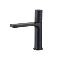 Однорычажный смеситель для раковины AQG Tube, черный матовый