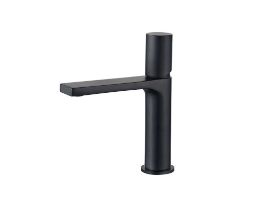 Однорычажный смеситель для раковины AQG Tube, черный матовый