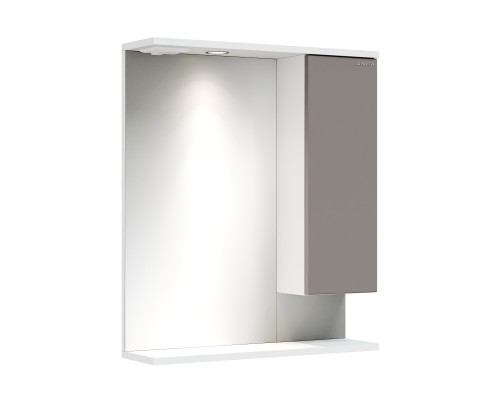 Шкаф-зеркало Onika Марви 60 мокко, правый, с подсветкой