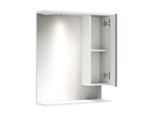 Шкаф-зеркало Onika Марви 60 мокко, правый, с подсветкой