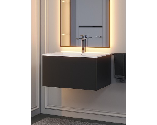 Тумба под раковину 65 см, Uperwood Parma Premium, черная