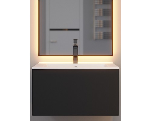 Тумба под раковину 65 см, Uperwood Parma Premium, черная