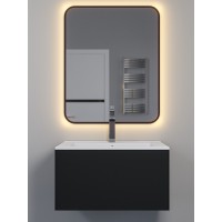 Тумба под раковину 65 см, Uperwood Parma Premium, черная