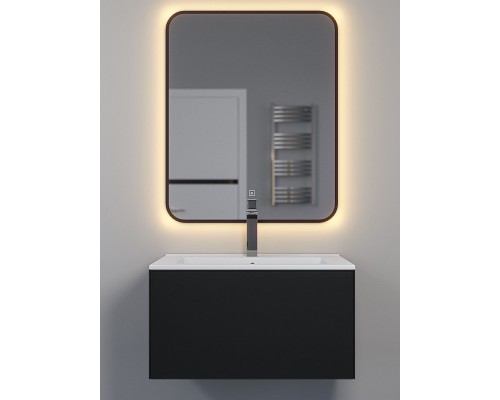 Тумба под раковину 65 см, Uperwood Parma Premium, черная