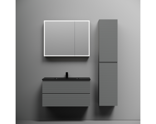 Тумба под раковину подвесная Sancos Folk 89х44х50, с доводчиками, Ergraut soft, FL90ES