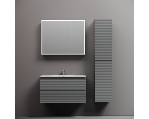 Тумба под раковину подвесная Sancos Folk 89х44х50, с доводчиками, Ergraut soft, FL90ES