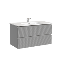Тумба под раковину подвесная Sancos Folk 89х44х50, с доводчиками, Ergraut soft, FL90ES