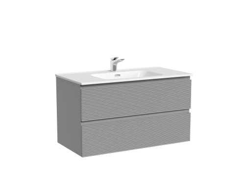 Тумба под раковину подвесная Sancos Folk 89х44х50, с доводчиками, Ergraut soft, FL90ES