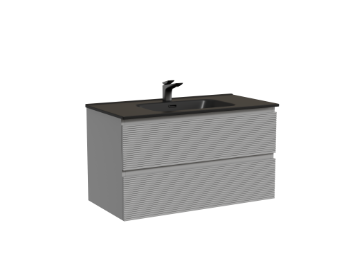 Тумба под раковину подвесная Sancos Folk 89х44х50, с доводчиками, Ergraut soft, FL90ES