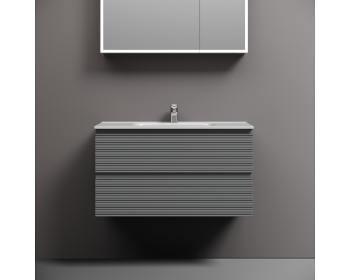 Тумба под раковину подвесная Sancos Folk 89х44х50, с доводчиками, Ergraut soft, FL90ES