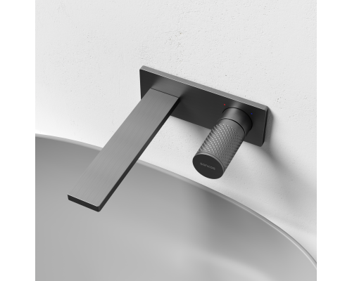 Смеситель для раковины SANCOS Nexus с внутренней частью, вороненая сталь, SC9013GG