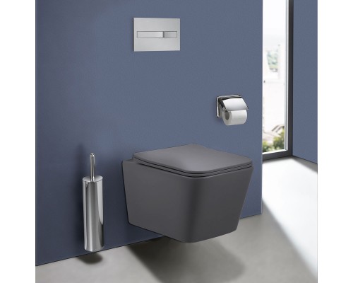 Унитаз подвесной Vincea Q-Line VT1-12MA безободковый антрацит матовый с микролифтом