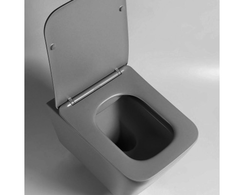 Унитаз подвесной Vincea Q-Line VT1-12MA безободковый антрацит матовый с микролифтом