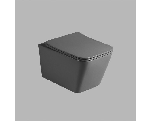 Унитаз подвесной Vincea Q-Line VT1-12MA безободковый антрацит матовый с микролифтом