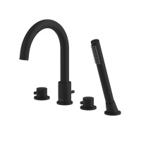 Смеситель для ванны на 4 отверстия WHITECROSS Y Y1232BL черный мат