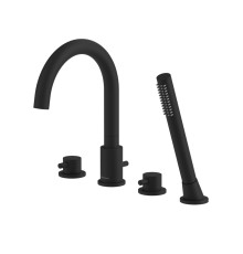 Смеситель для ванны на 4 отверстия WHITECROSS Y Y1232BL черный мат