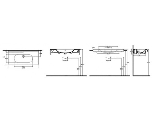 Раковина ISVEA Sentimenti накладная 1000x450x170 белый 10SM50100SV