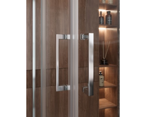 Душевой уголок Cezares Molveno A-22 120х120 MOLVENO-A-22-90+30-C-Cr-IV профиль Хром стекло прозрачное