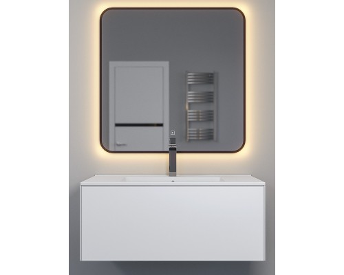 Раковина для ванной 86 см, Uperwood Parma Premium, белая глянцевая